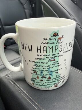 Discontinued Collection -Jumbo New Hampshire Scenic Map Ceramic Mug. NOT USED!